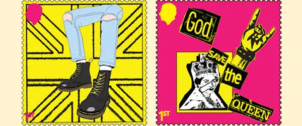 Punk illustration stamps by Ash Whitman
