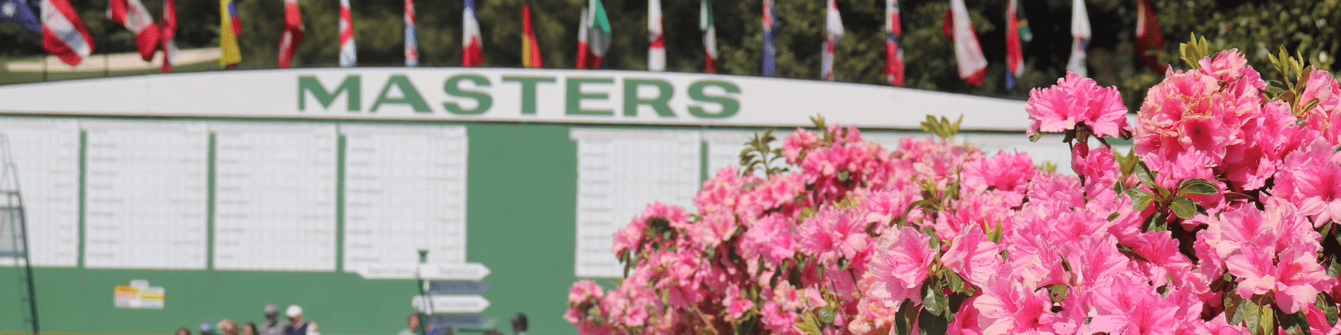 Flowers on the golf course at the Masters.