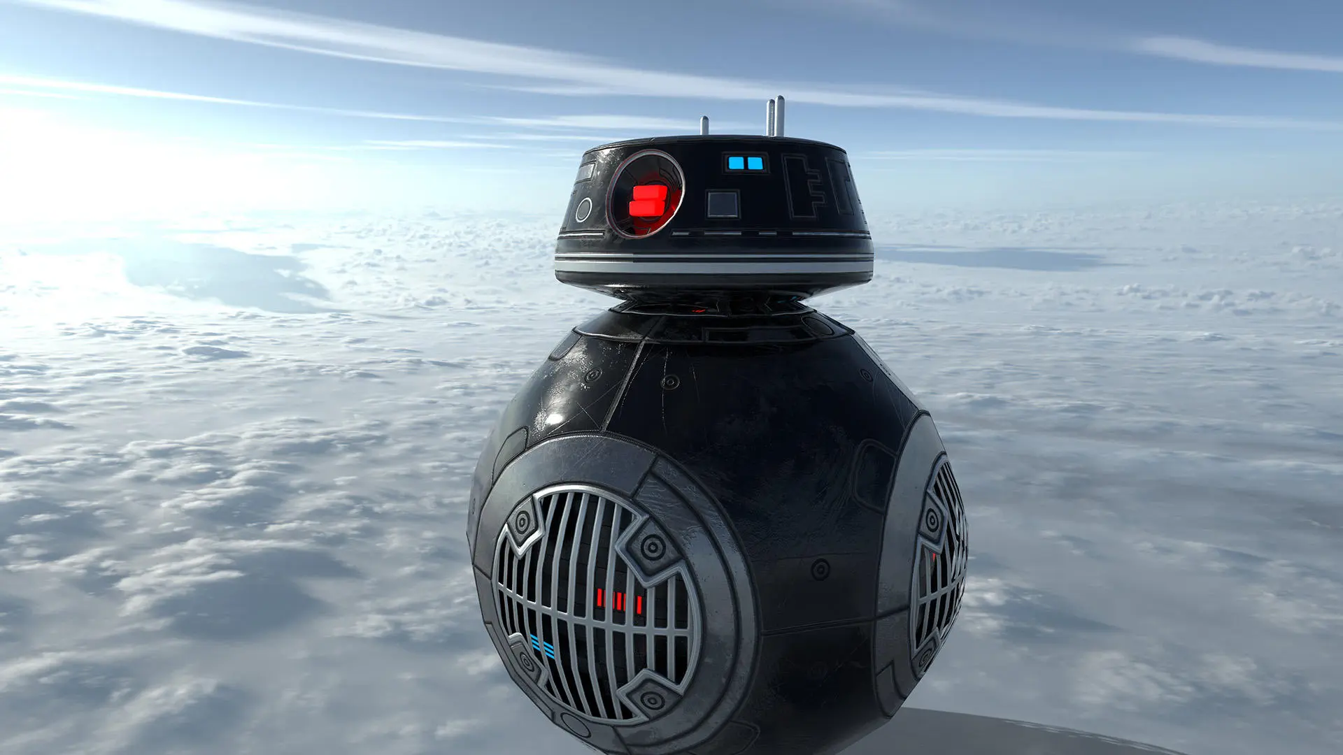 Picture shows droid designed by Harrison