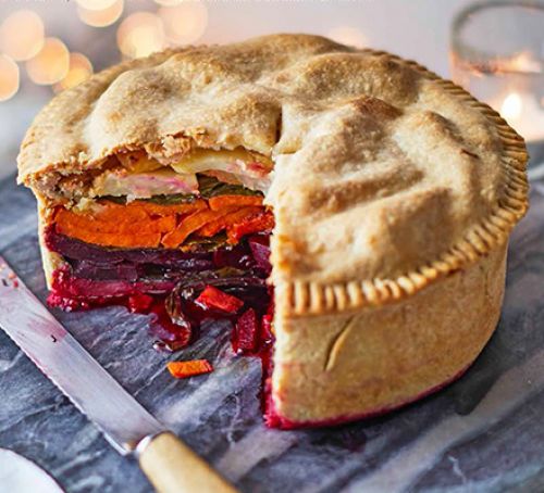 Vegan rainbow pie, from BBC Good Food