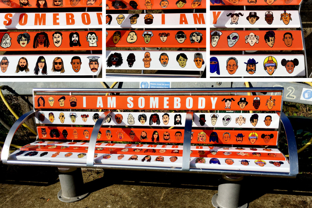 Images of I Am Somebody bench by Don John and Professor Peter Lloyd
