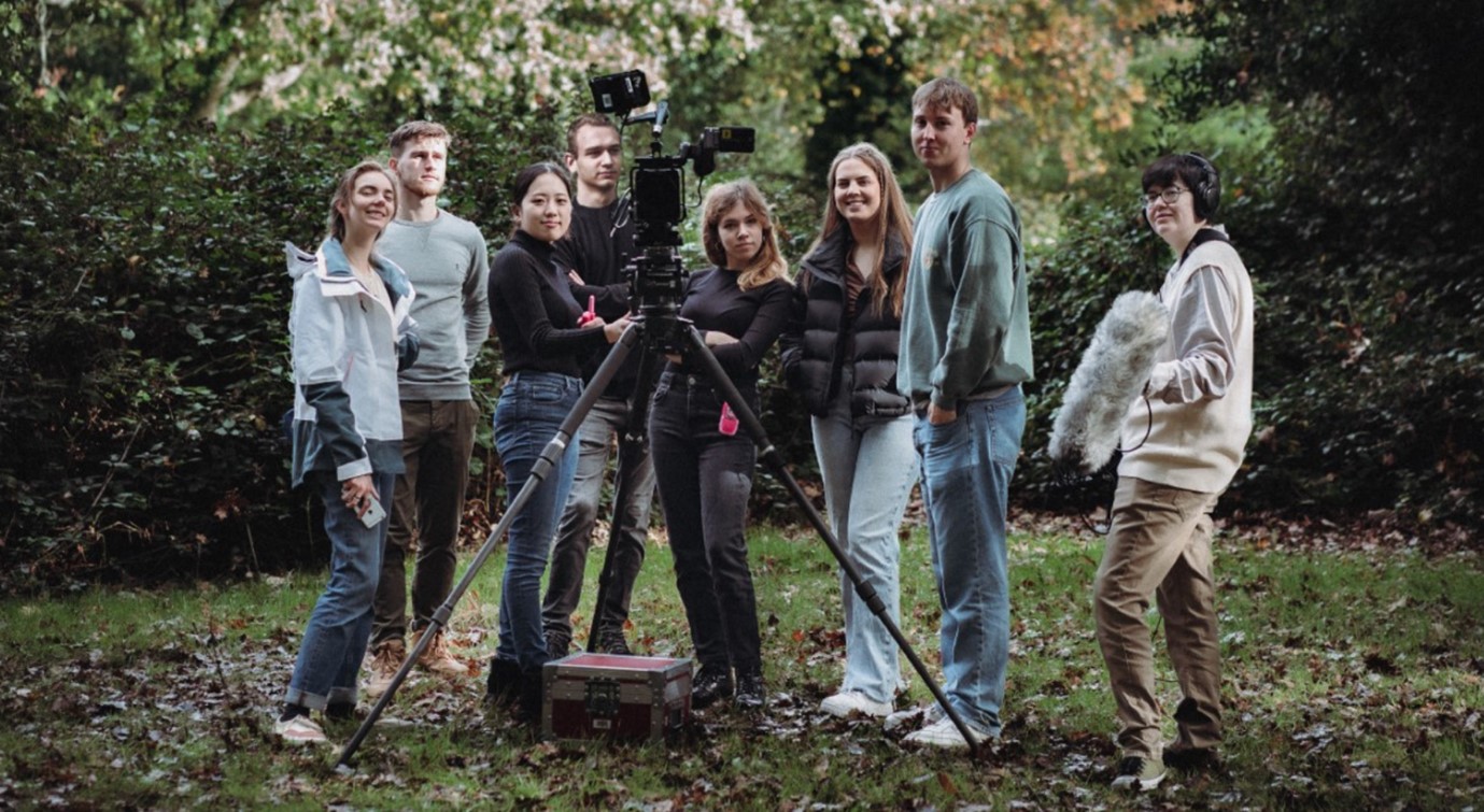 Images shows film production team