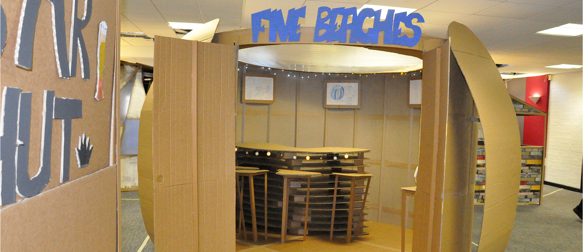 Beach hut designed by design foundation students