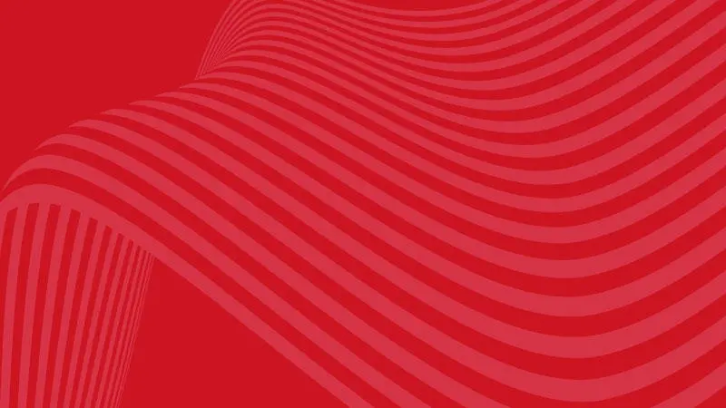 Wave motif on a red background