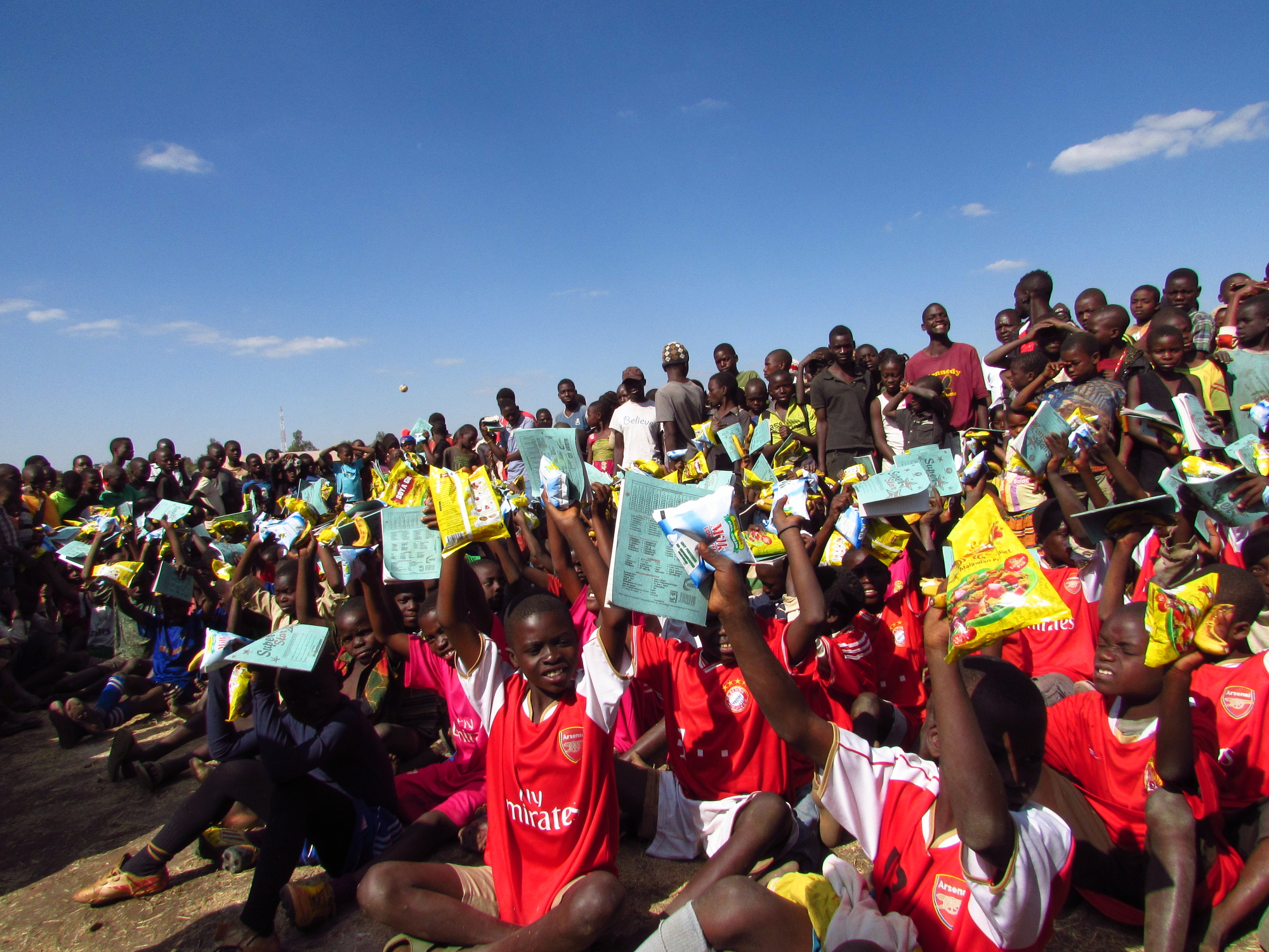 Malawian football supporters at a cup match