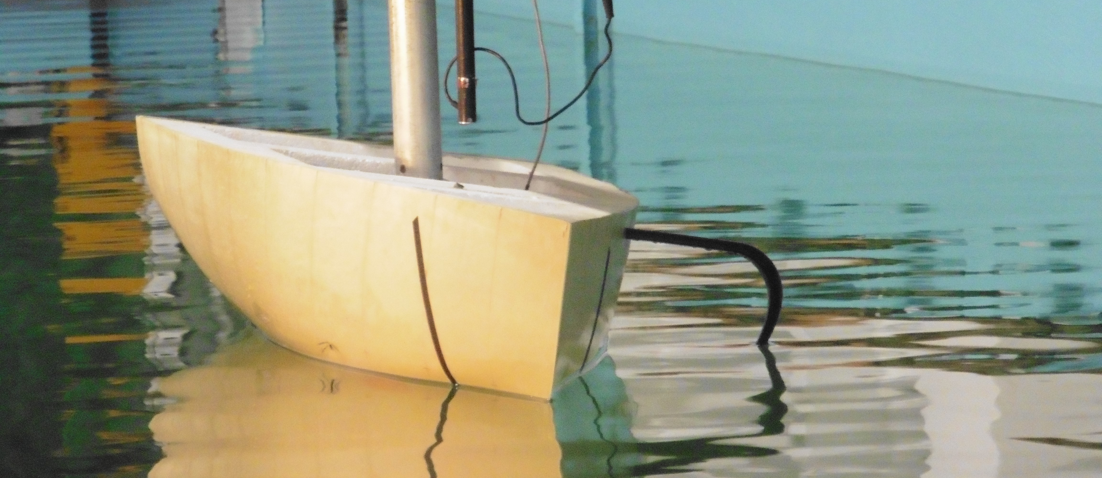 Model in Solent hydrodynamic test tank