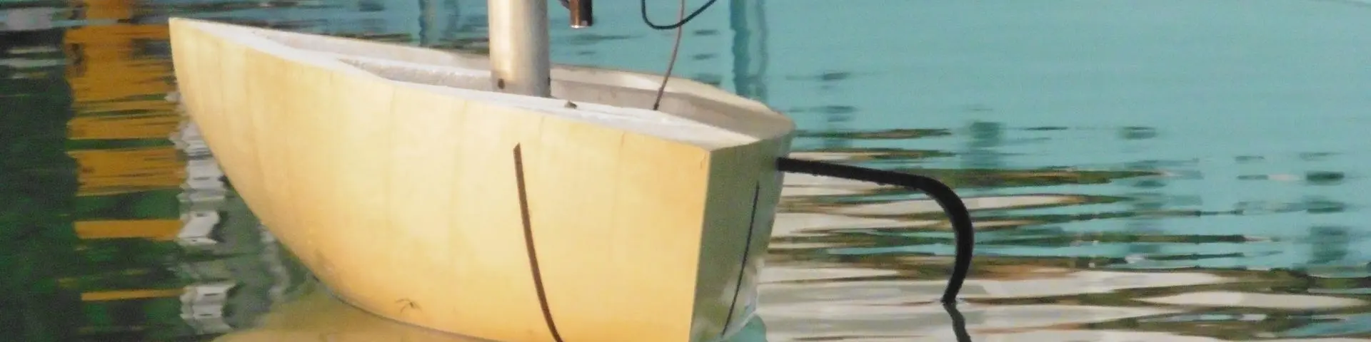 Model in Solent hydrodynamic test tank