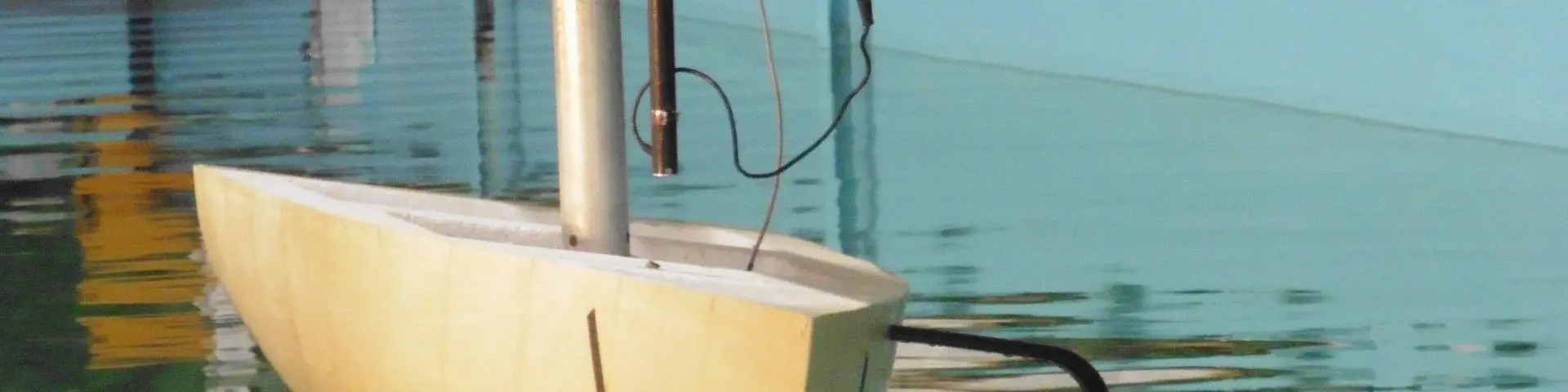 Model in Solent hydrodynamic test tank