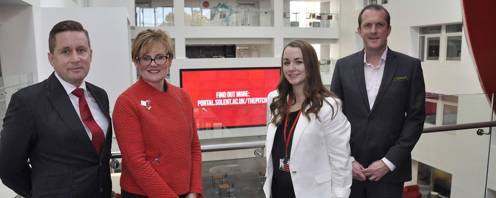 Drive Personnal, Solent University and Saints staff at the pitch launch