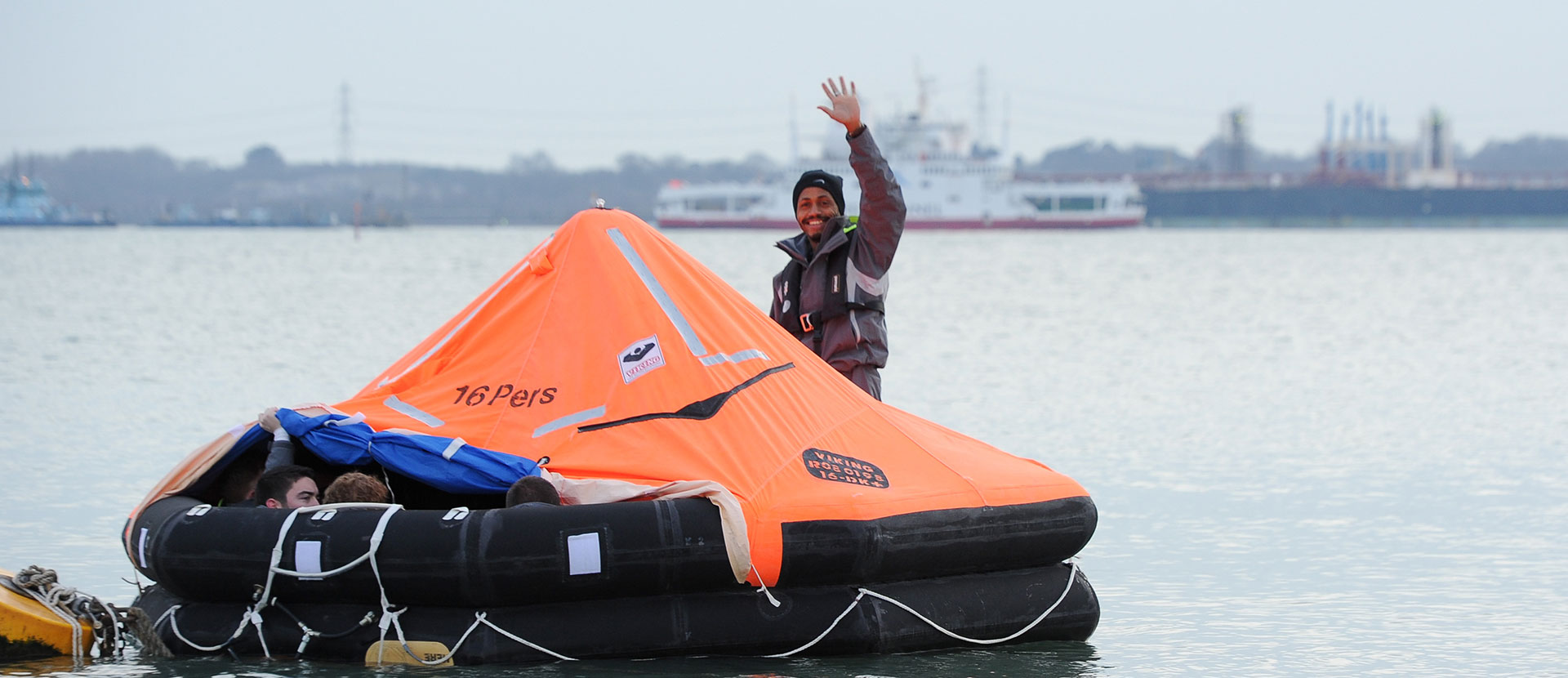 Felix Amoreth during the Sail4Cancer 24-hour liferaft challenge