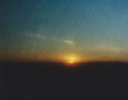 Picture showing sunset image from Victoria Rich's final major project, Forest Features