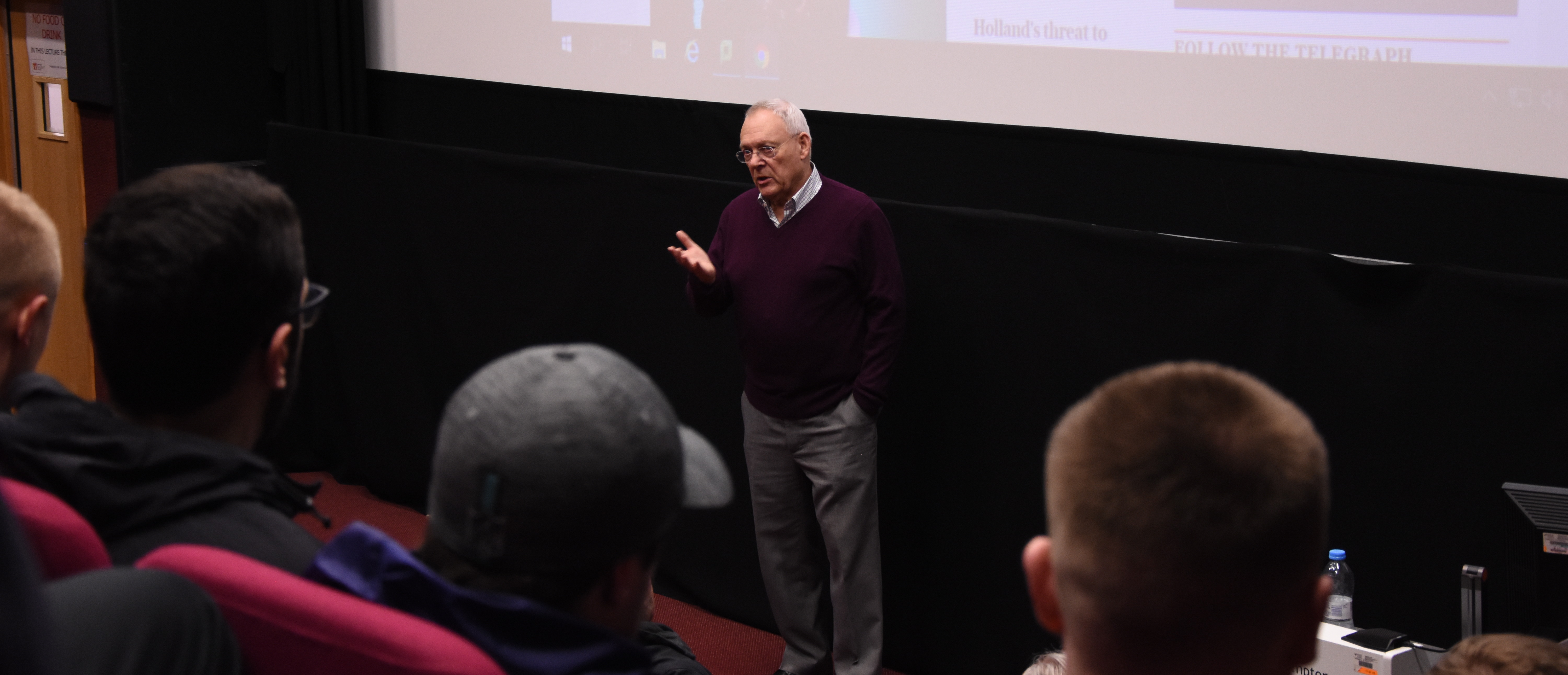 Gary Newbon delivering guest lecture