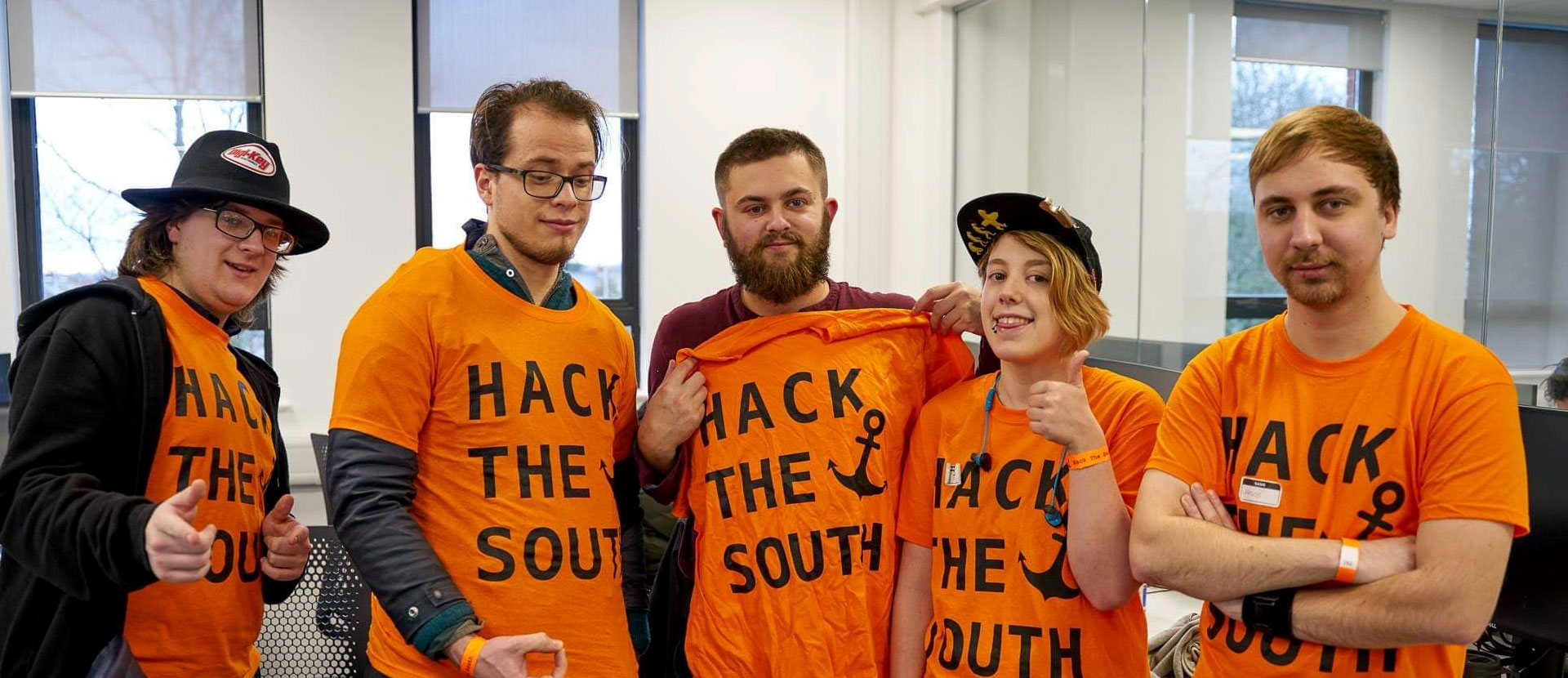 Solent's team members at the Hack the South event
