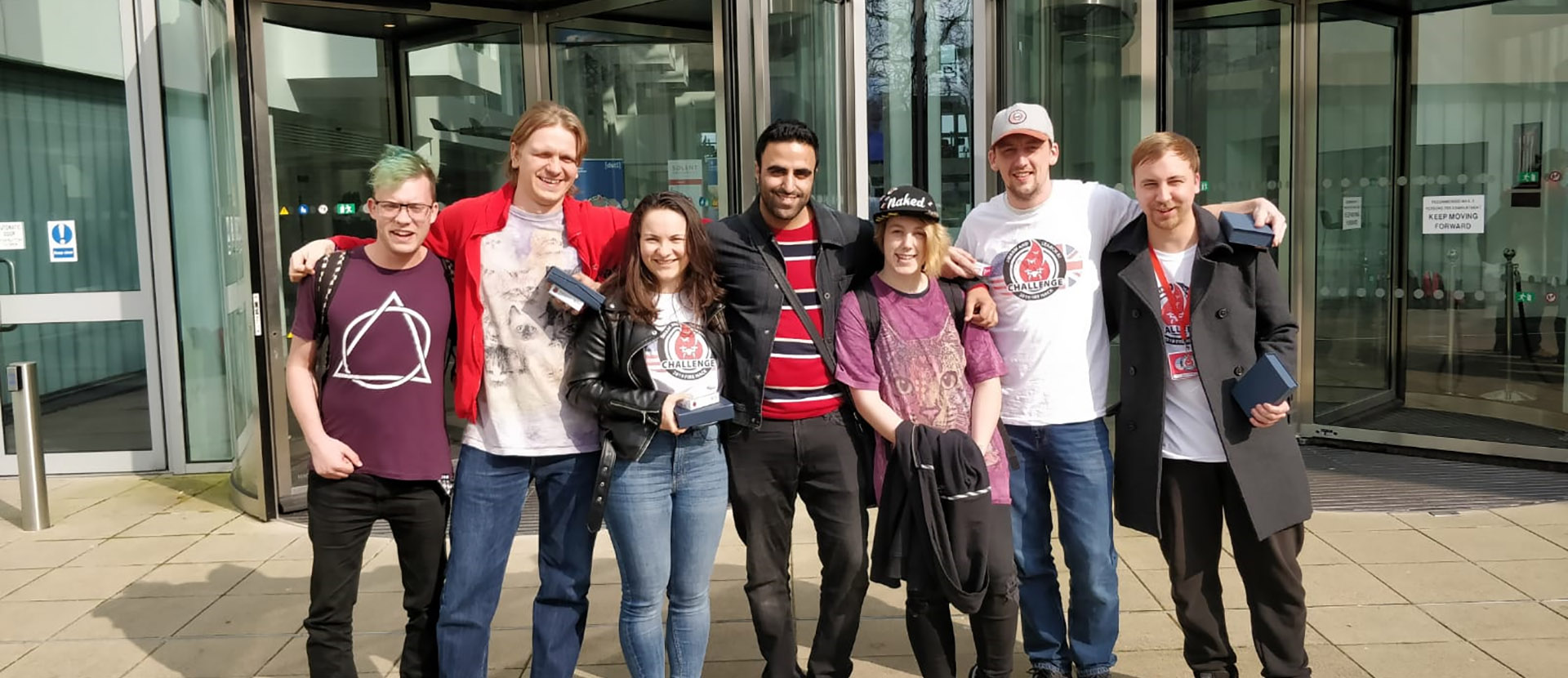 Picture of Solent University's team Promise and lecturer Prins Butt