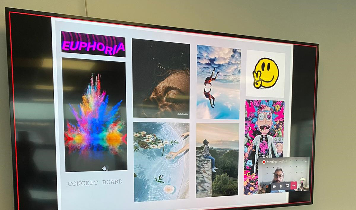 A mood board designed by an interior design student