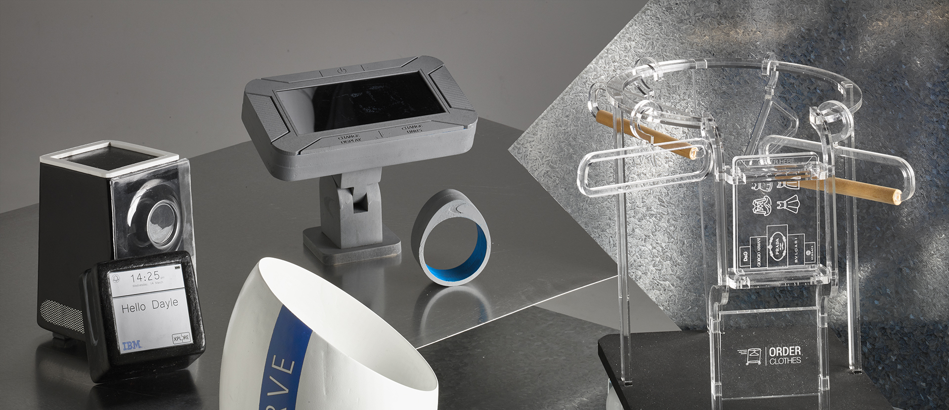 A selection of Solent product design students' work for the Design for Industry unit