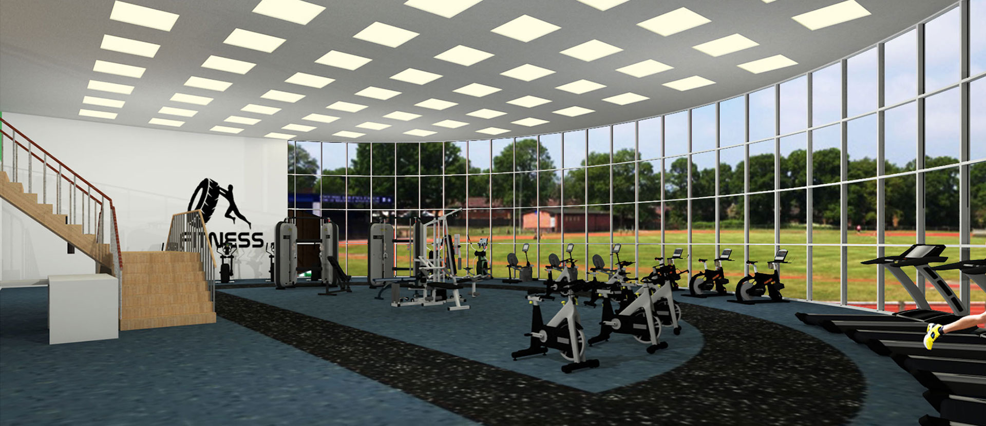 Jack Jarvis BA (Hons) Interior Design student final major project - the gym