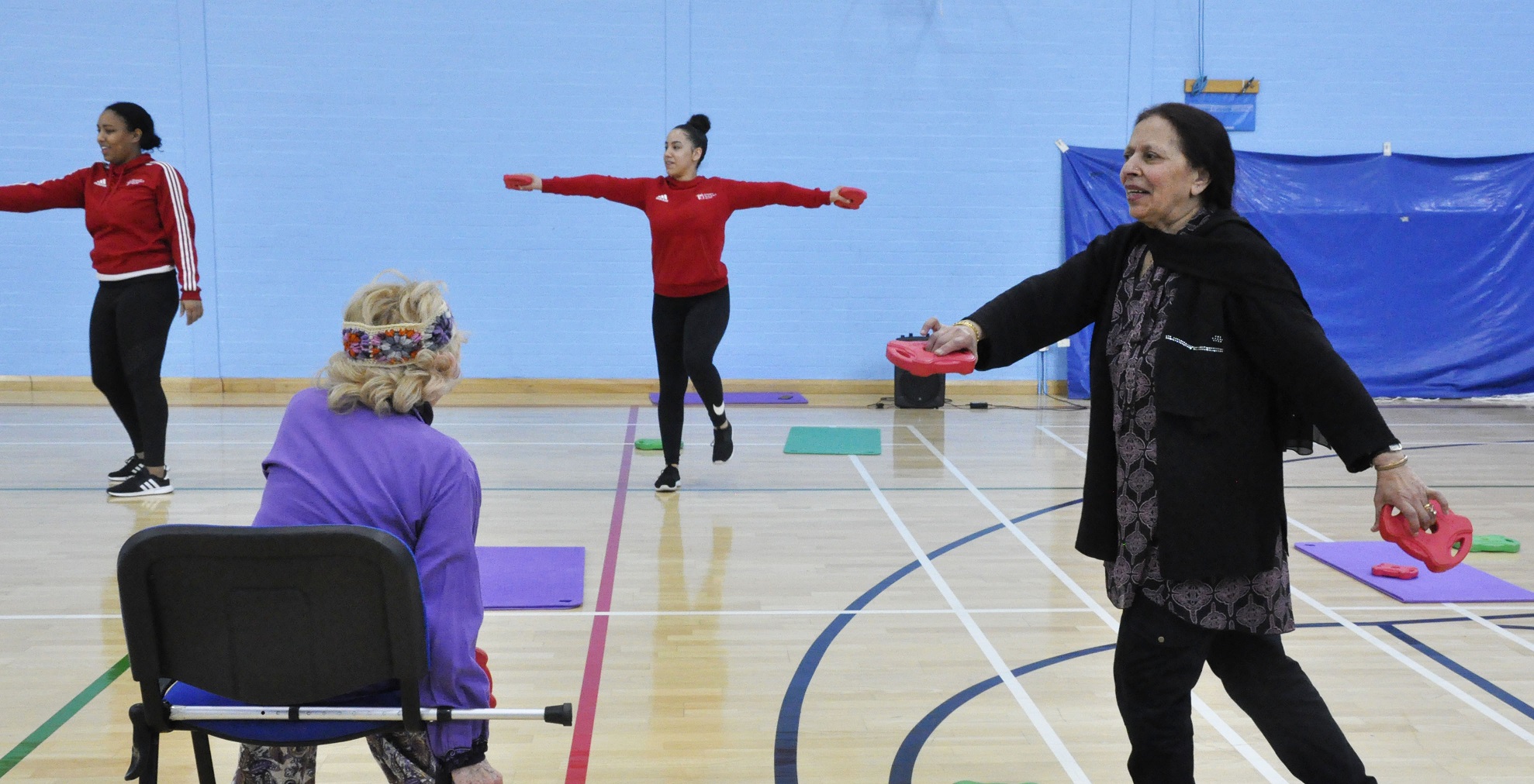 Participants in the Ladies Only community fitness course