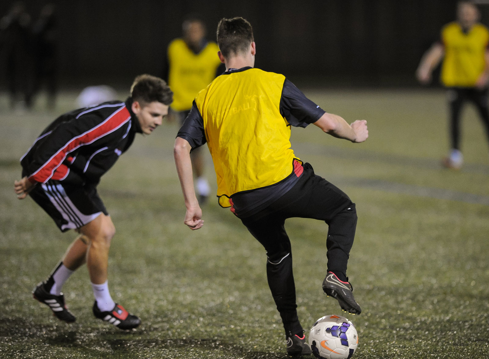 Team Solent FC players during trainin