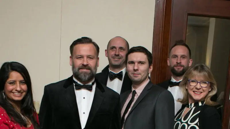 Louis Langdown with the Solent University team