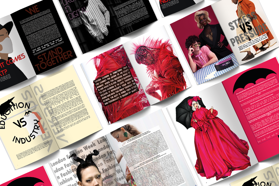 Picture of spreads of Megan's magazine Future creatives