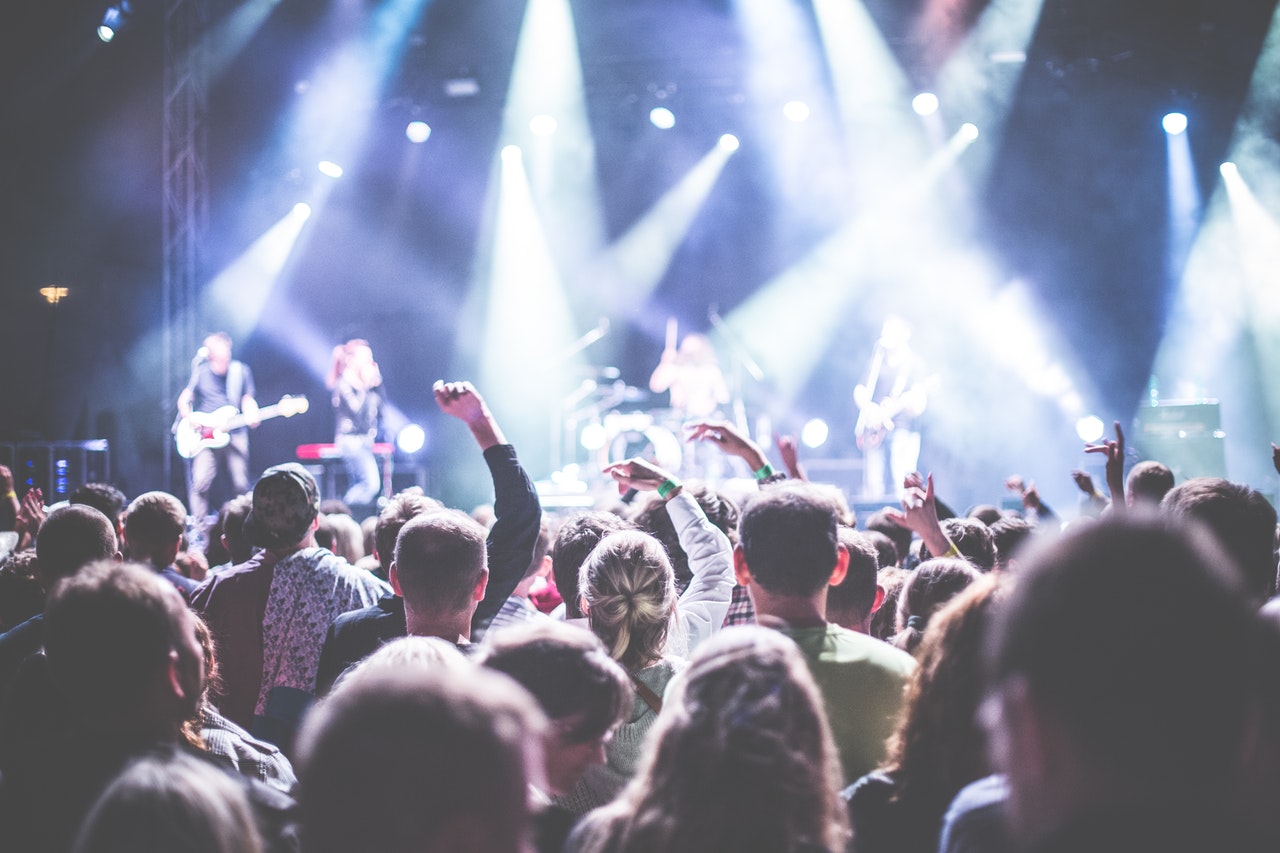 Music performance at a festival