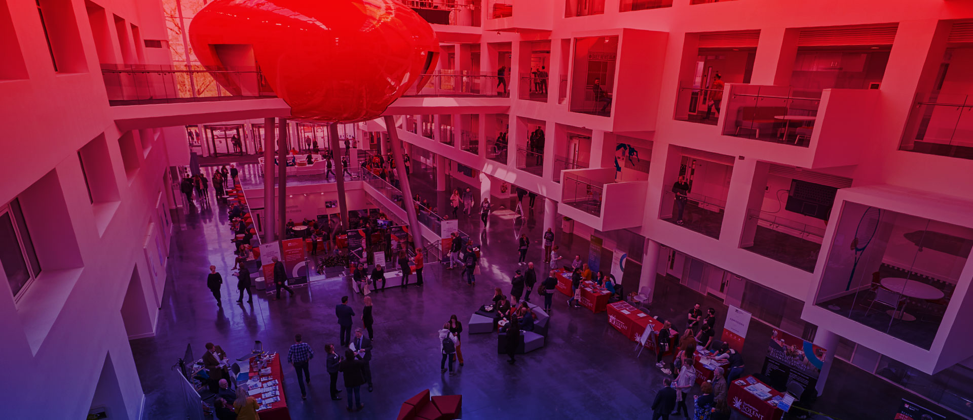 The Spark atrium and The Pod at Solent University
