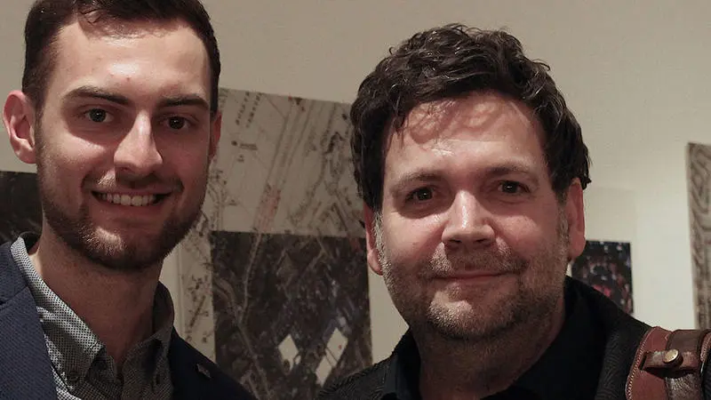 Soeren Pitsch and Solent photography lecturer Matthew Lea