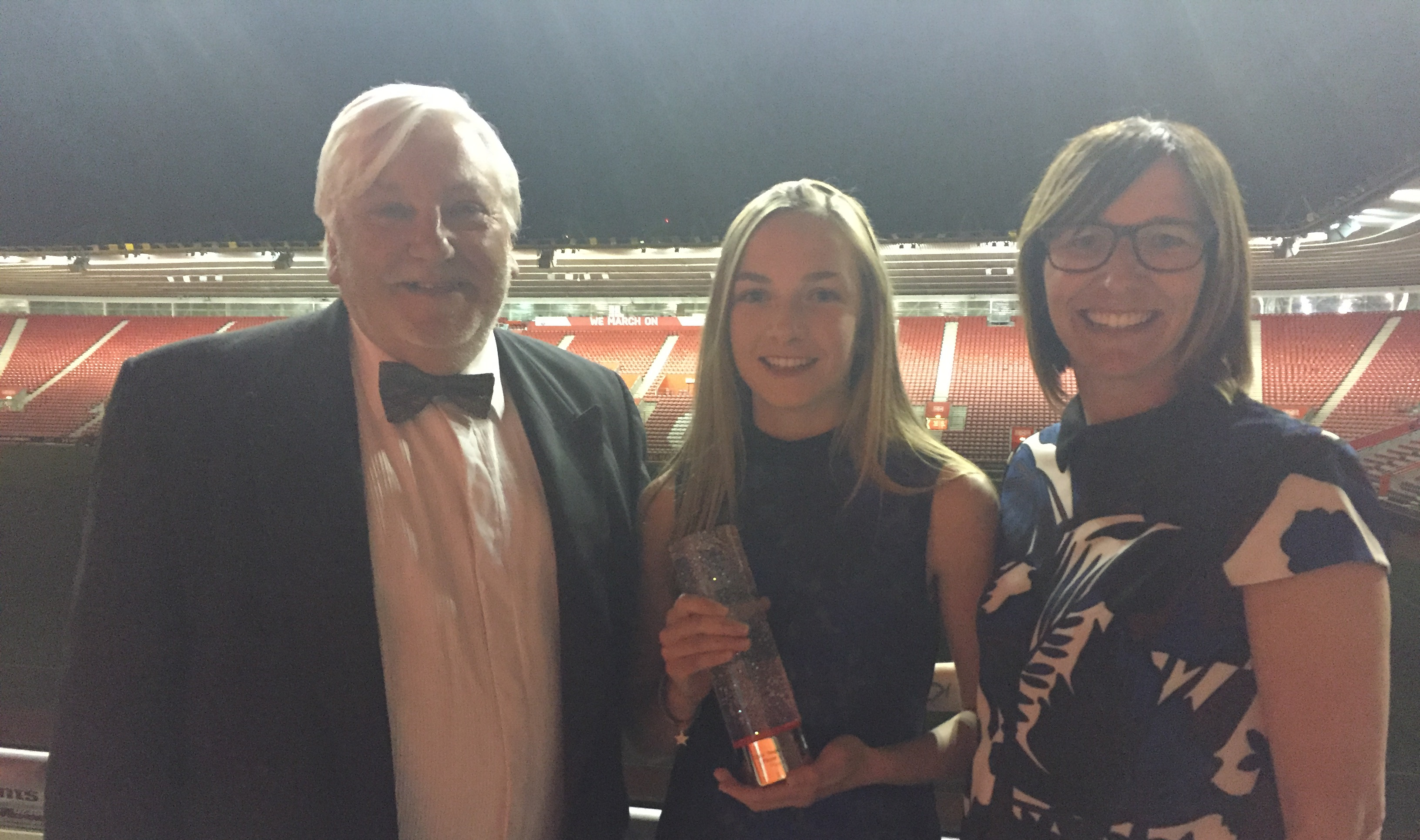 Director of Solent Sport, Phil Green with Phoebe Williams