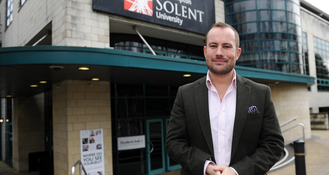 Apprentice contestant and alumnus Richard Woods outside East Park Terrace