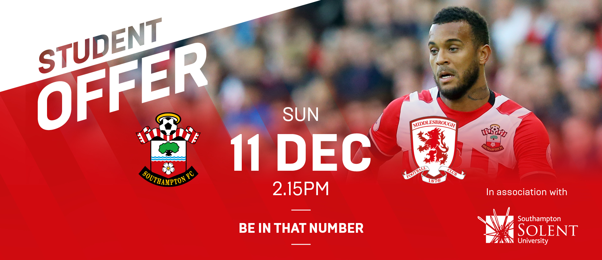 Saints v Middlesbrough ticket offer