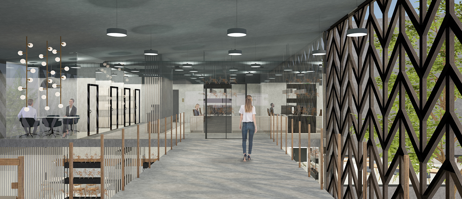 Picture of interior design student Renathe's project titled Greenhouse cafe
