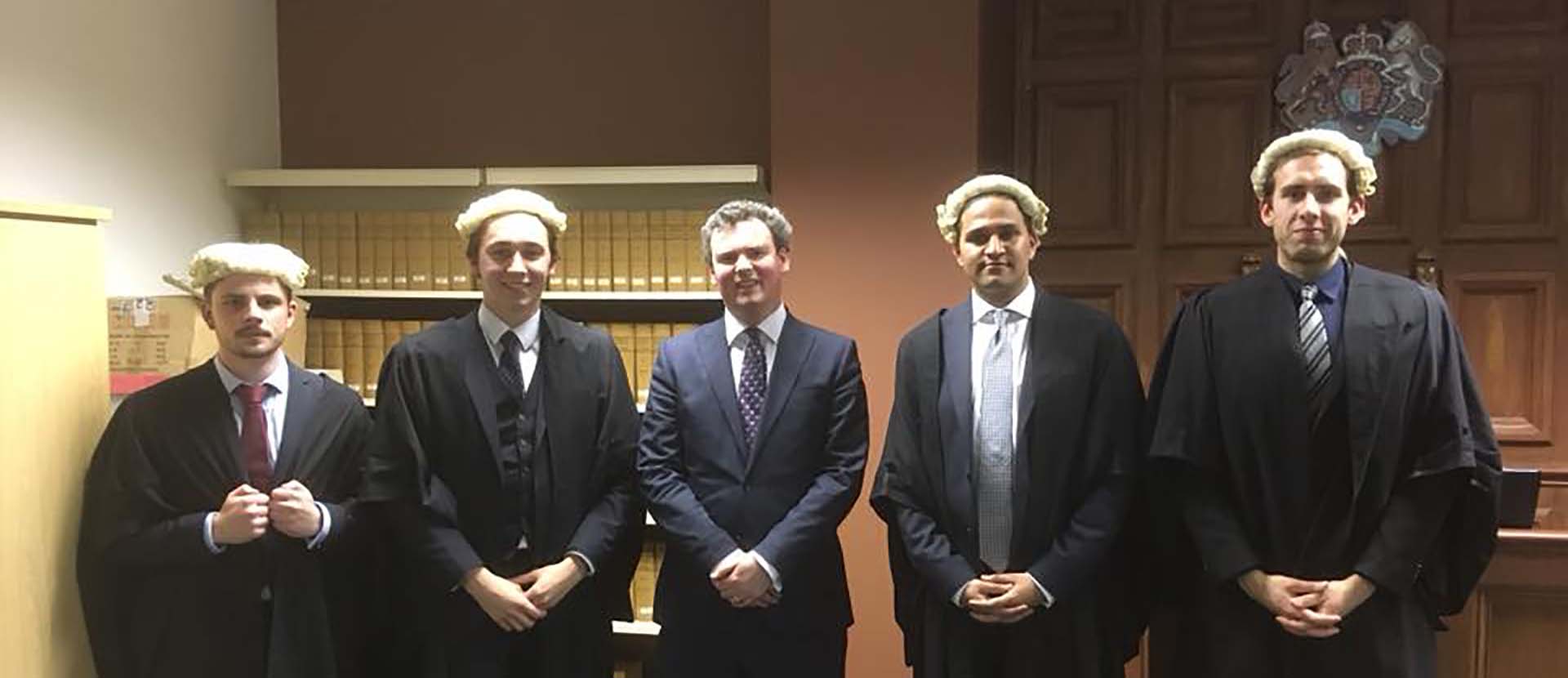 A picture of the Debating Society in Solent’s law moot room