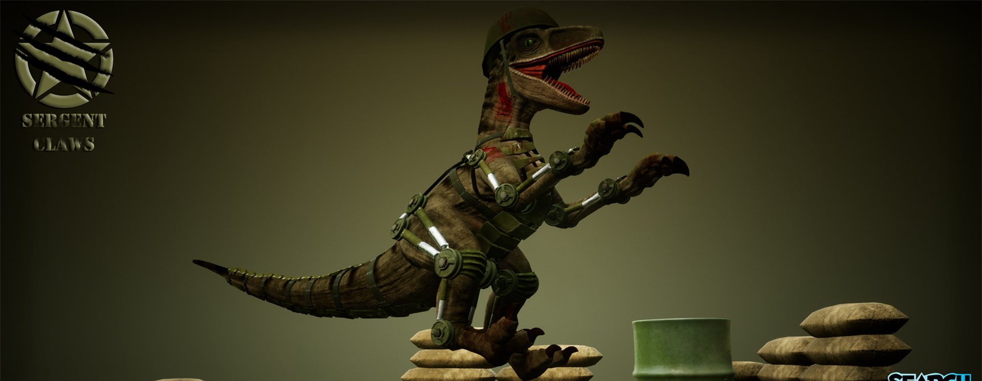 A still of a dinosaur from Sergent Claws