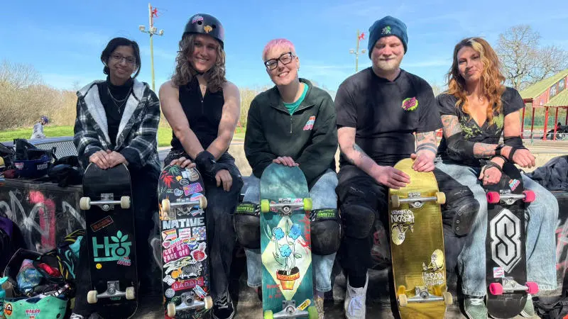 Skateboarding group