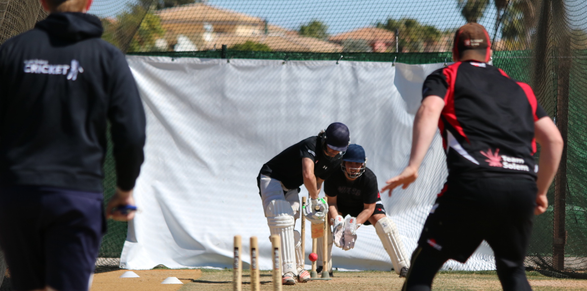 Team Solent Cricket during their pre-season training in Spain