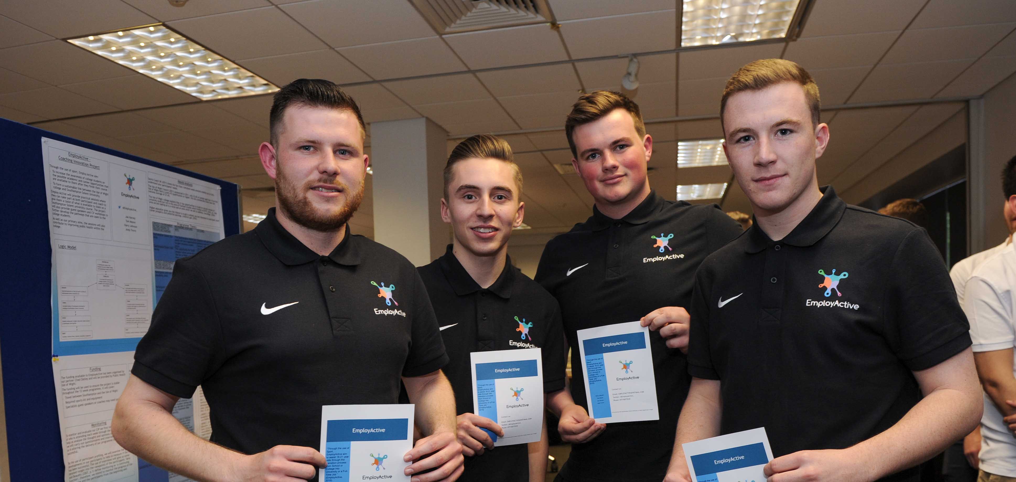 The Employ Active team: Andrew Trevis, Harry Johnson, Joe Harvey and Thomas Moore