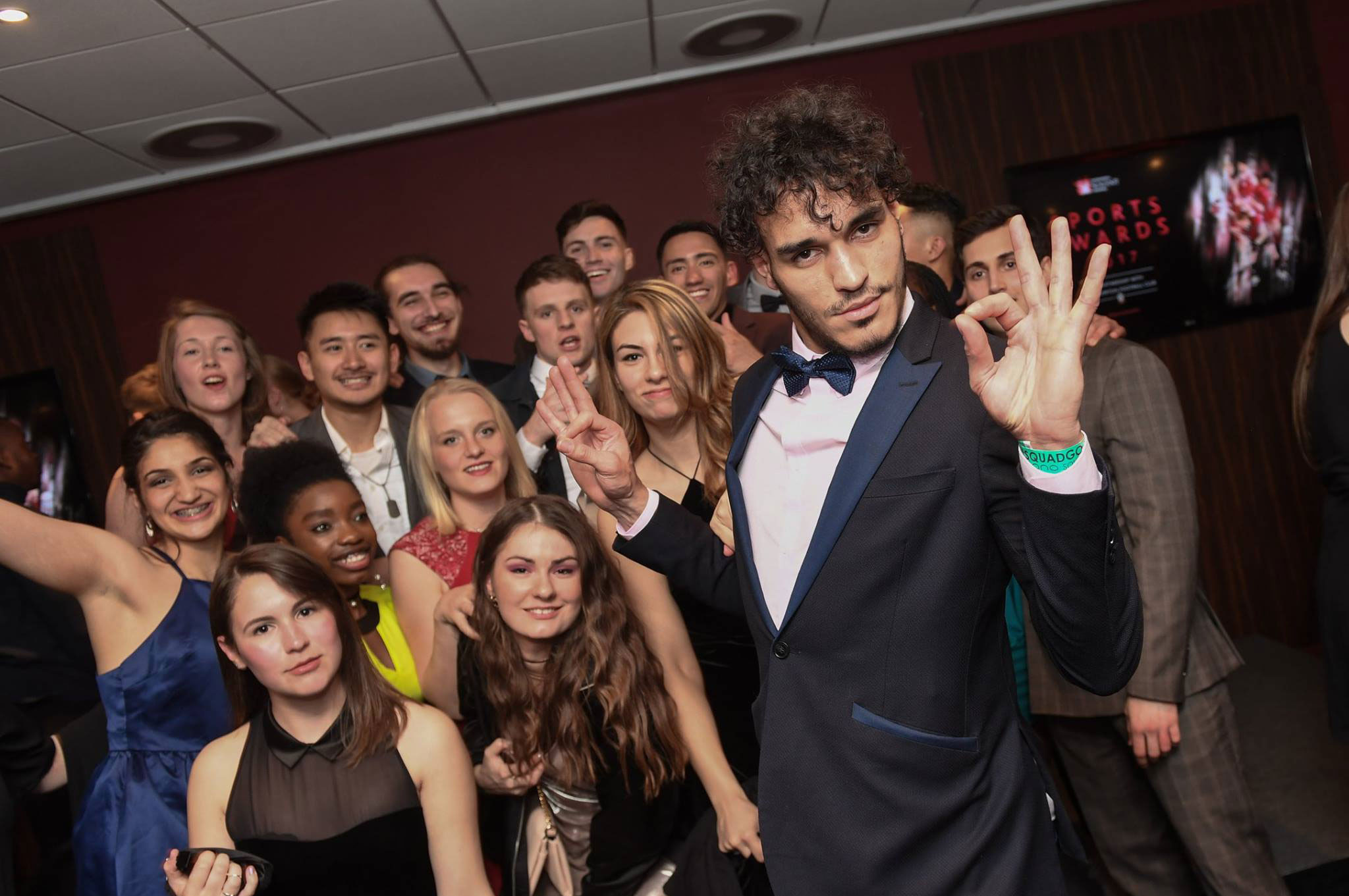 Students celebrating at the Sports Awards
