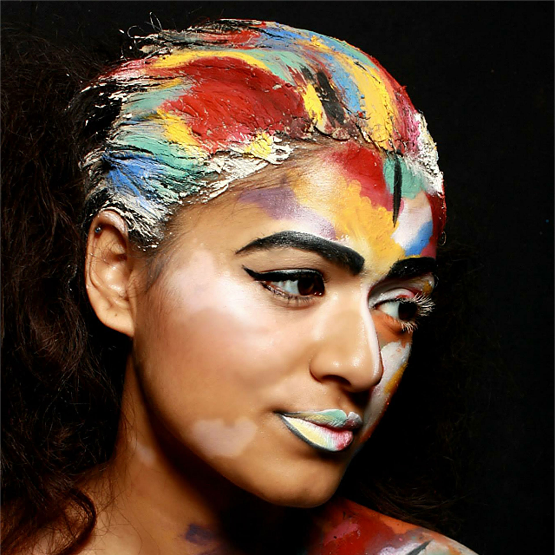 Zaina Ishaq models some of her final major project make-up