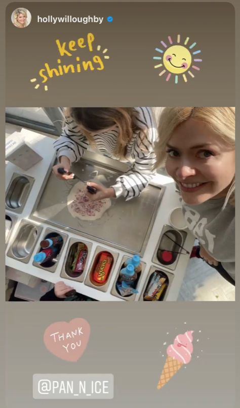 Picture shows Holly Willoughby using a Pan-n-ice tray