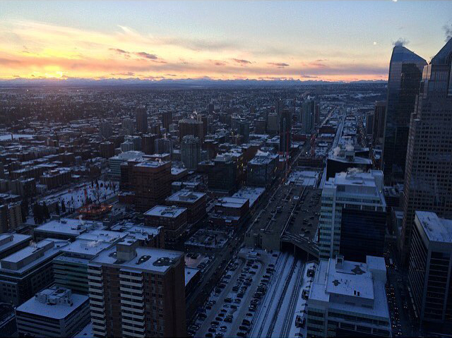 Calgary at dusk