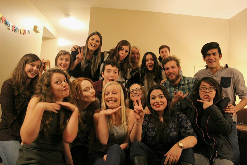 Jane Revell with her Canadian classmates