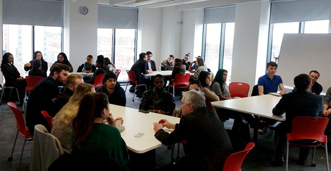 Solent's law students taking part in the 'speed dating' event