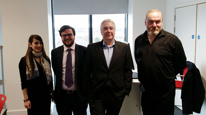Left to right: Hannah Rafferty, Serhan Handani, Michael Coyle and Mark Wing