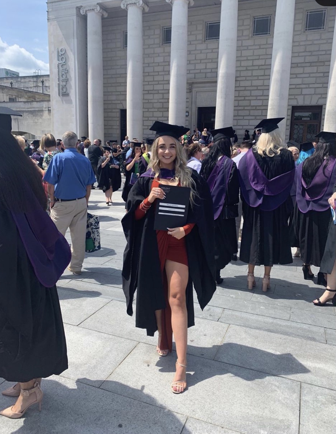 Picture shows Megan Faithfull at her undergraduate graduation 