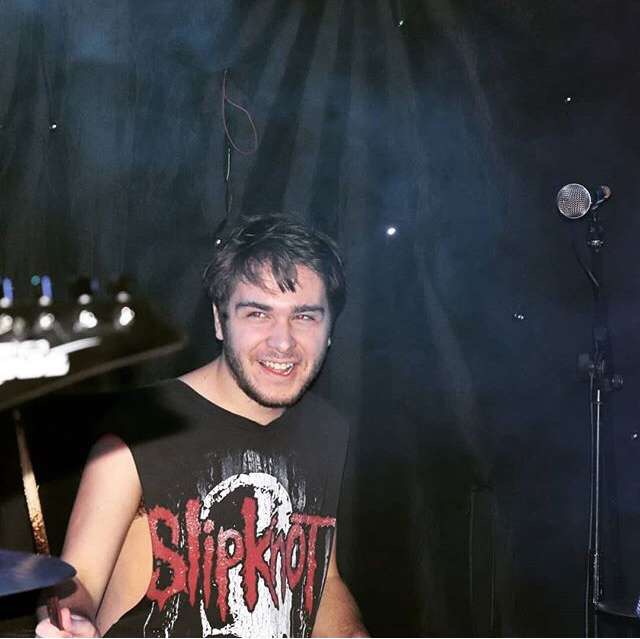 Picture shows student Matthew Clark - owner of Star Serpent Records 