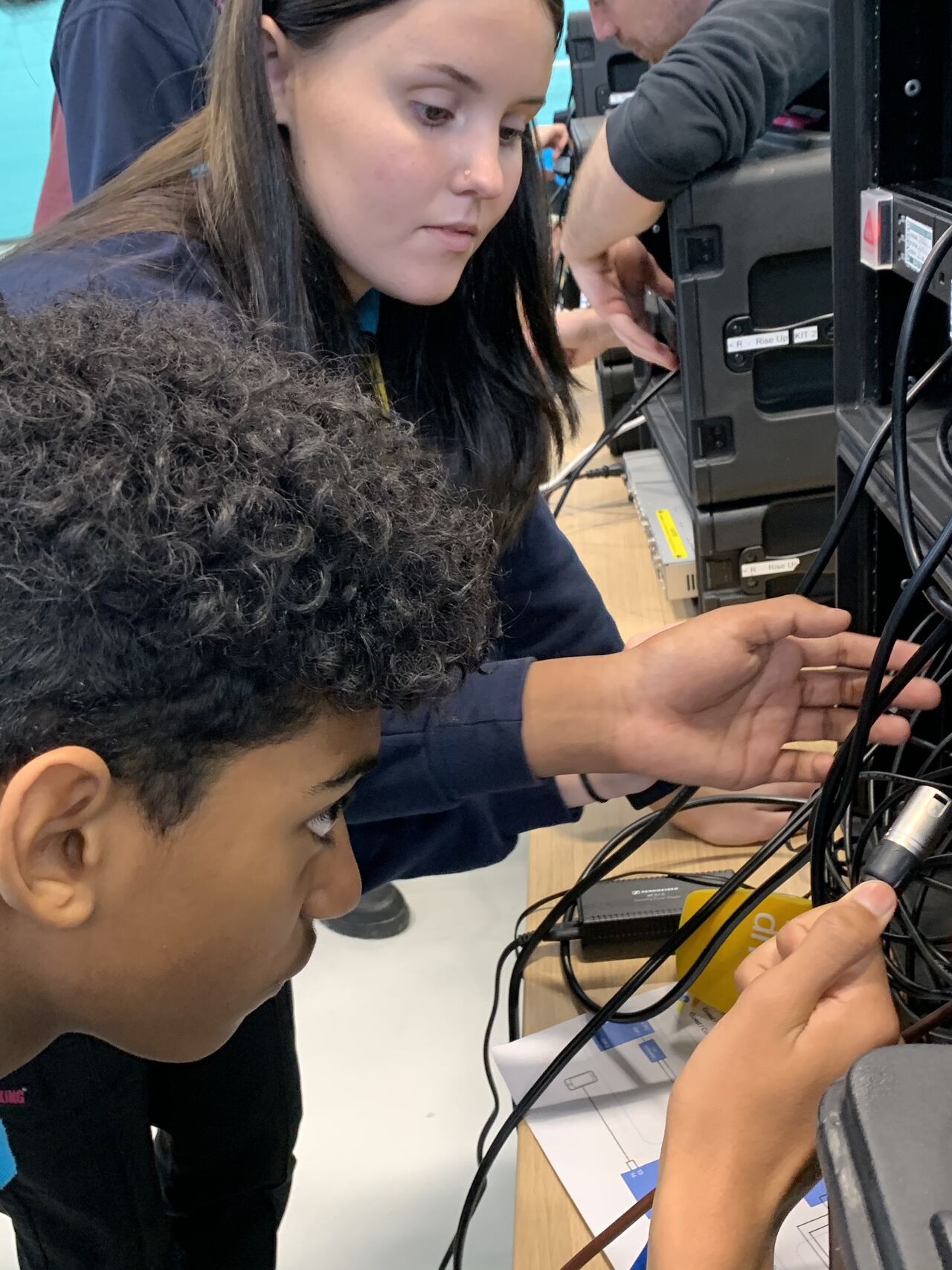 Picture of students working in the Rise Up Academy