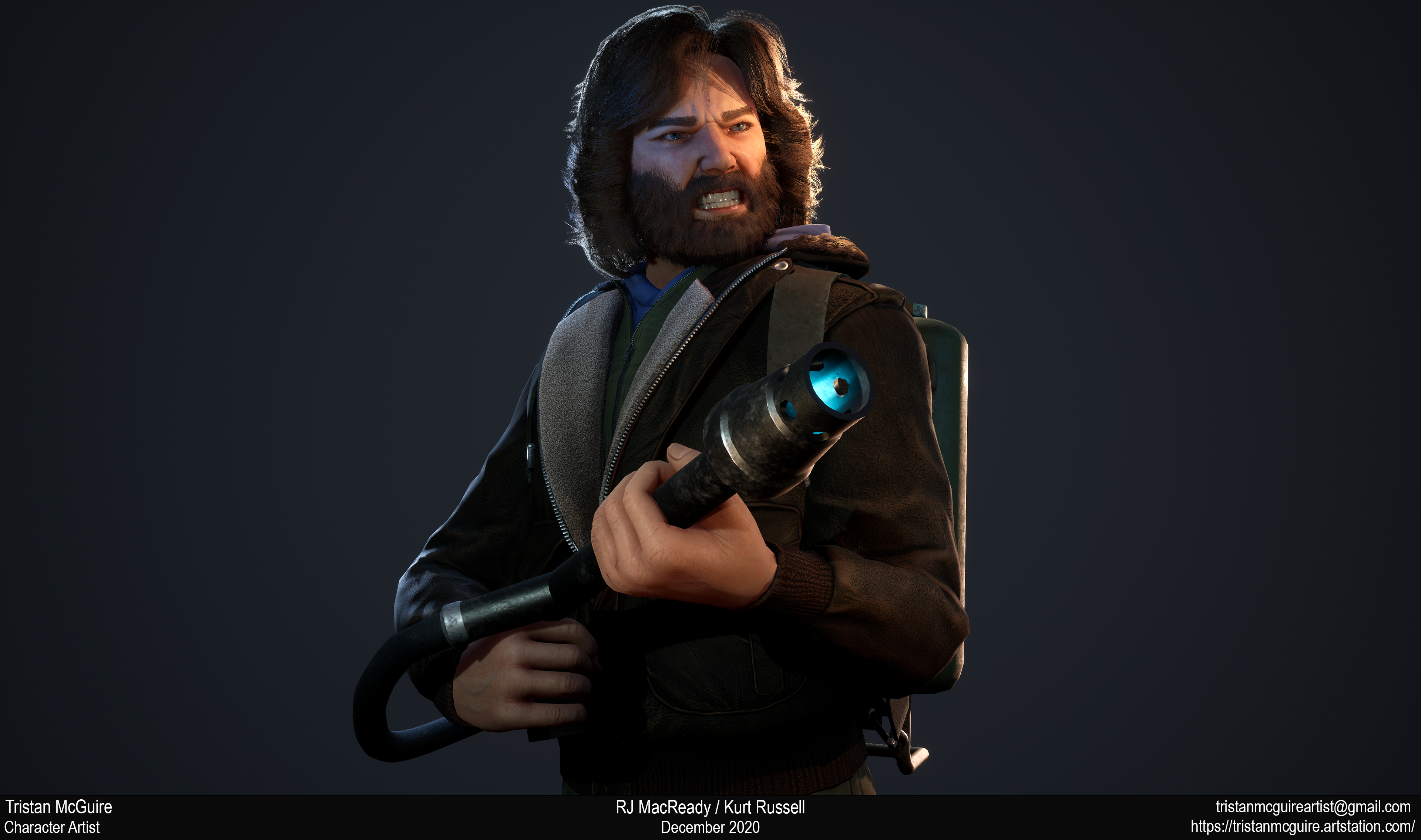 RJ MacReady designed by computer games student Tristan McGuire