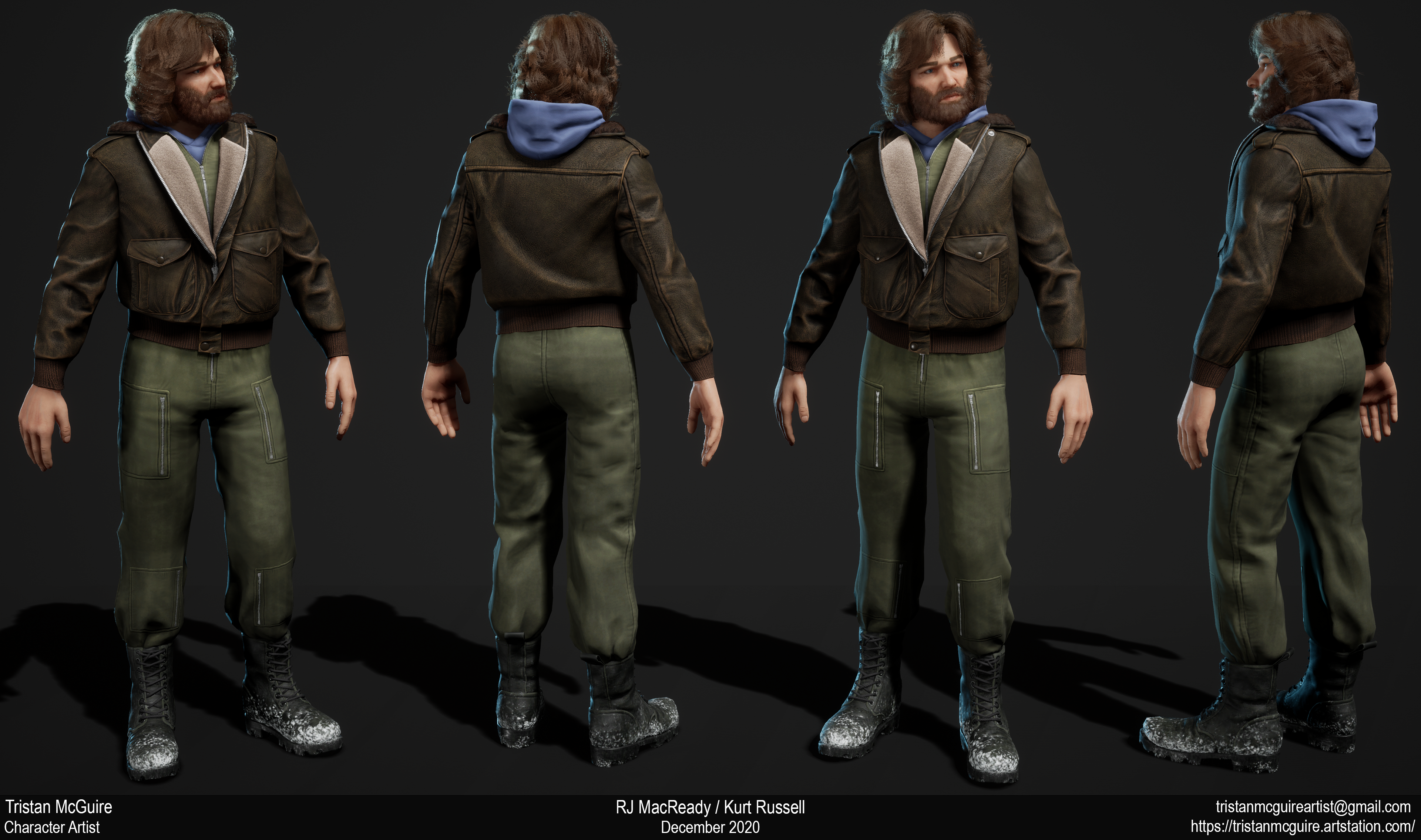 RJ MacReady designed by computer games student Tristan McGuire