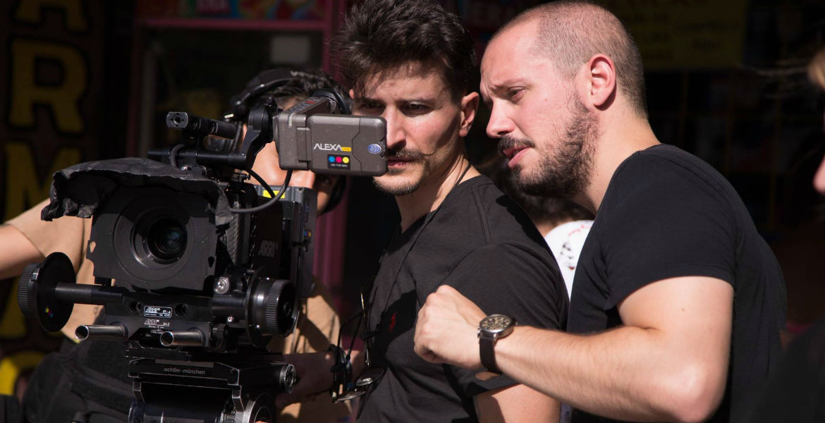 Sebastian Lojo on film set